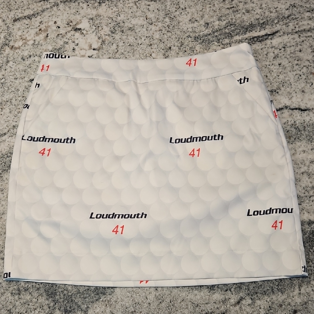 Loudmouth White Mini Pencil Skort Casual